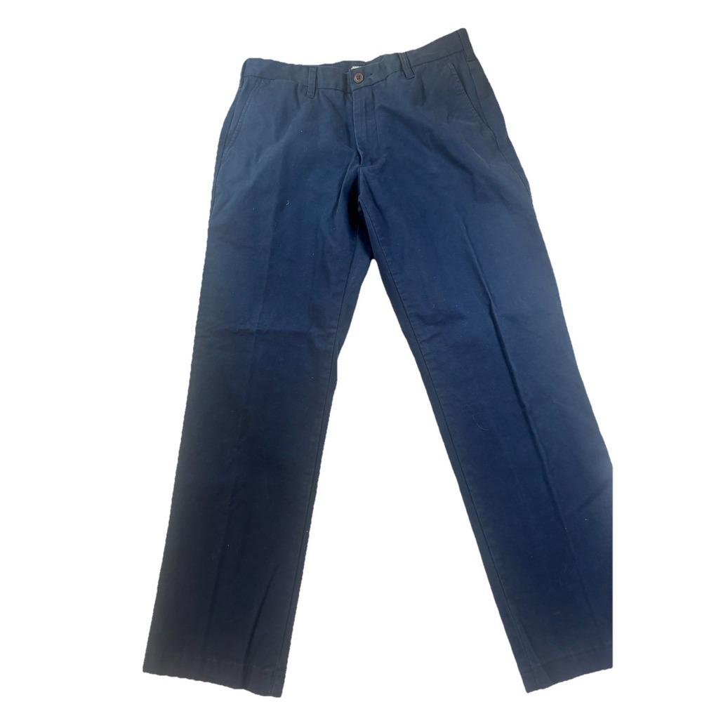 Lands End Traditional Fit Chino Pants Mens 34x30‎ Navy Blue Preppy Office Work